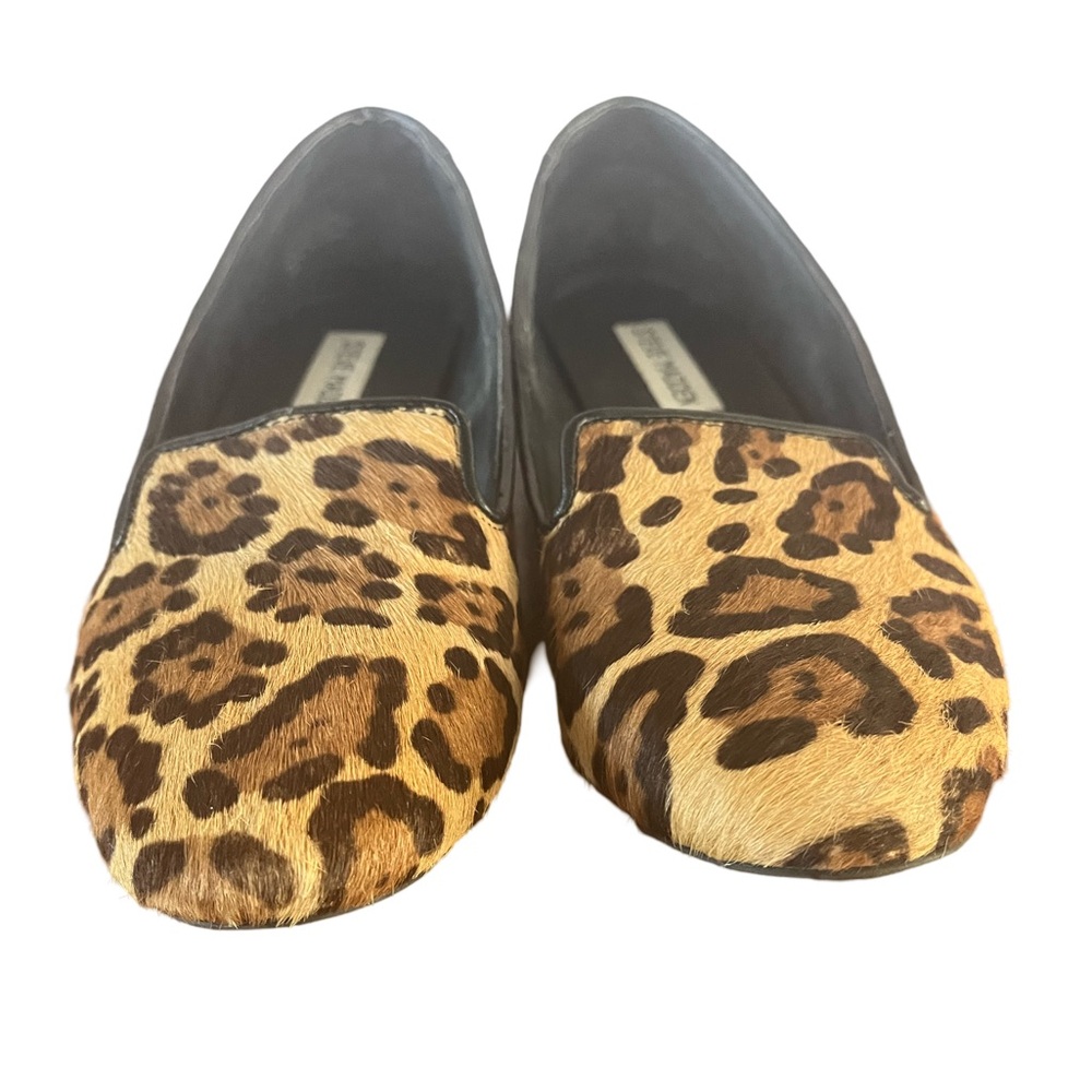 Steve Madden Cow Hair Leopard Print Slipper Loafer Size 8